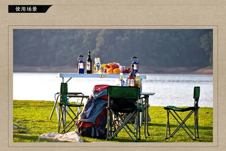 Portable Folding Camping Chair - with Cup Holder, Oxford Cloth ZM103