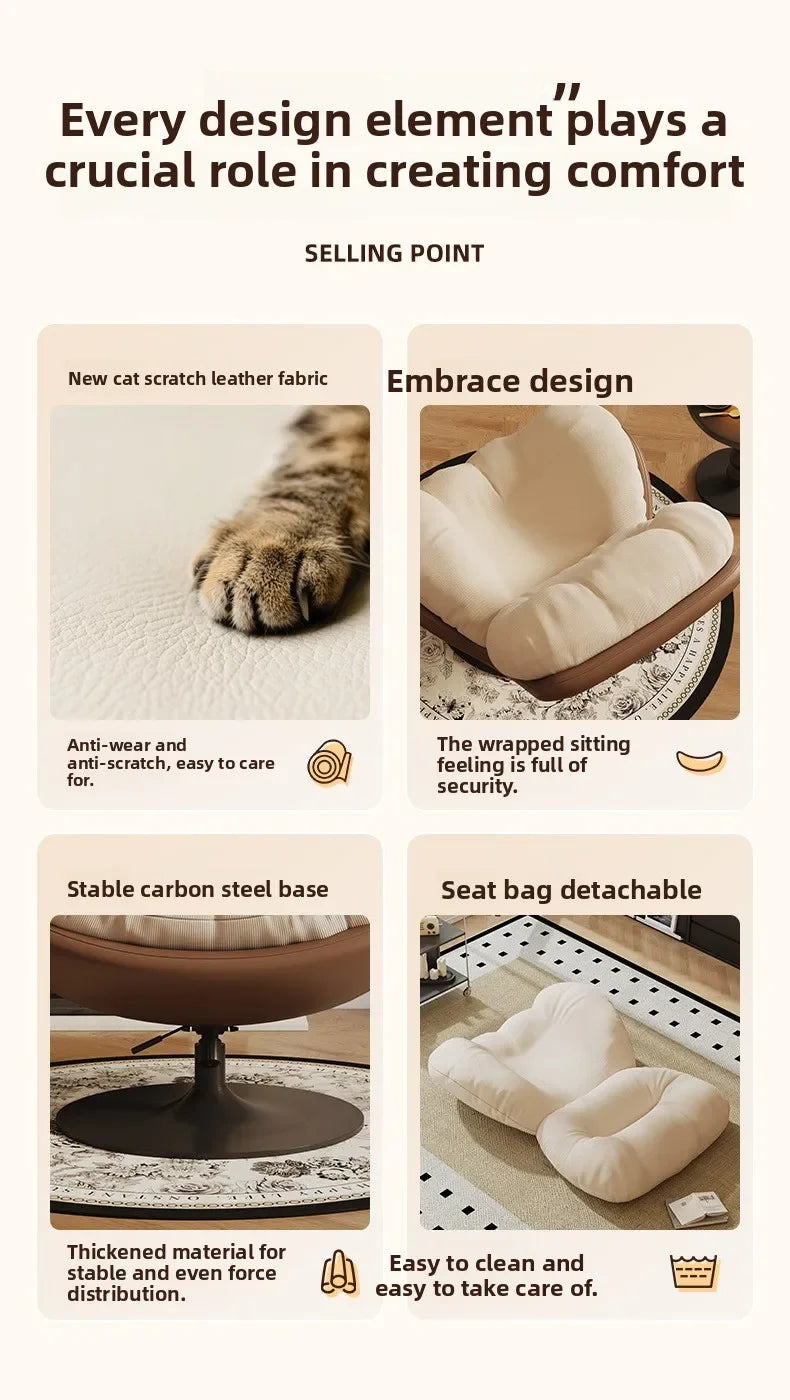 Eggshell Rocking Chair Lazy Sofa Reclining Chair Adult Sleeping Balcony Home Leisure Chair Single Living Room Lazy Chair
