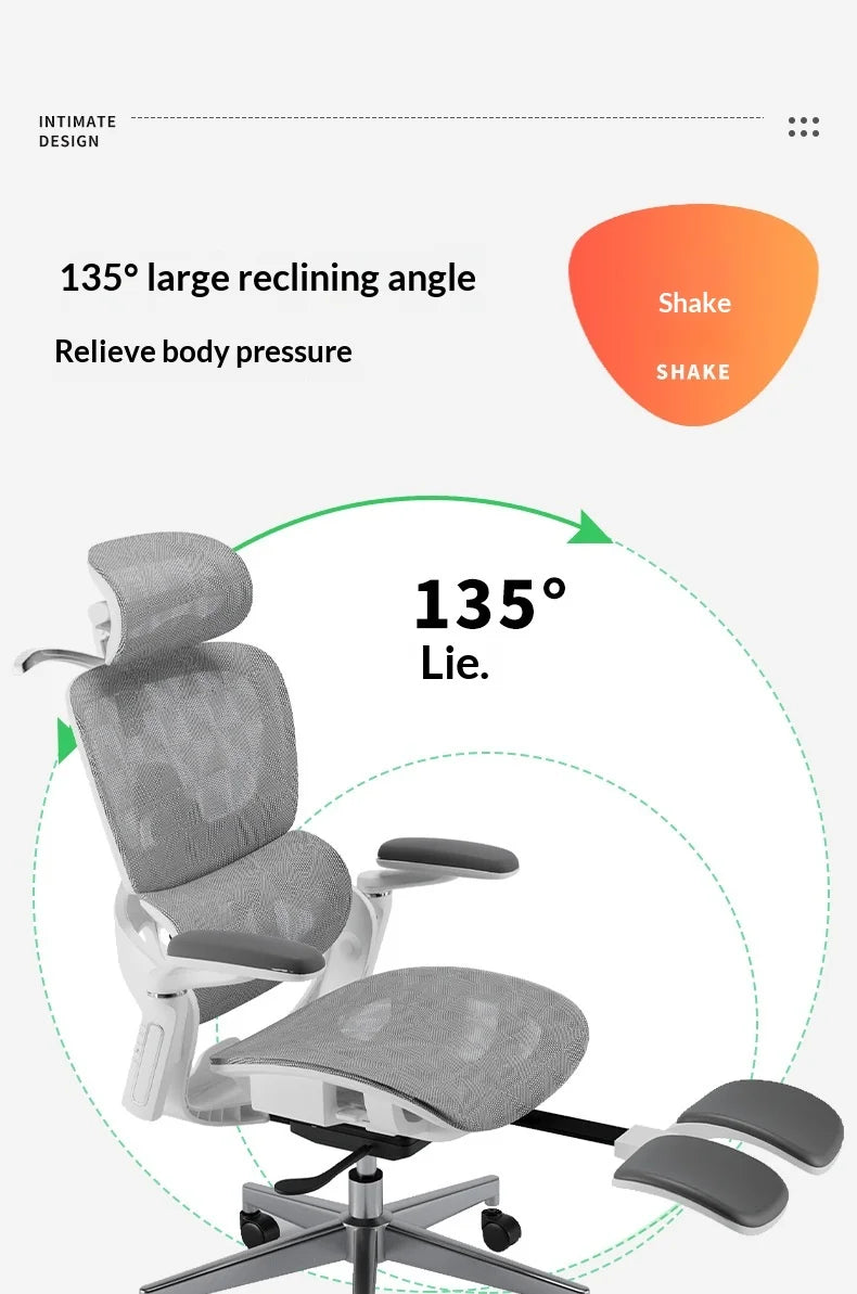 Ergonomic Office Chair Gaming Computer Chair Recliner Adjustable Height Lumbar Support Headrest Mesh Swivel Wheels Office Chairs