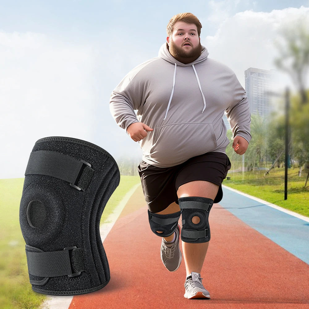1PC Knee Brace for Men &Women - Adjustable Patella Compression Knee Support for Arthritis,Plus Size Knees Brace Side Stabilizers