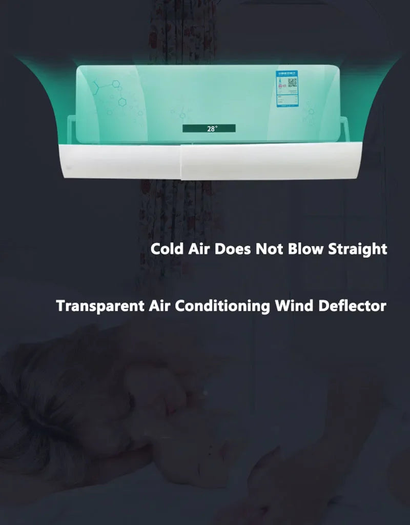 Air Conditioning Anti Direct Blowing Wind Shield Outlet Baffle Air Guide  Deflector Adjustable Punch Free Air Conditioner Covers