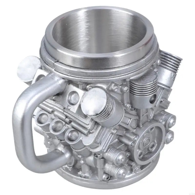 Automotive Themed Coffee Mug Stainless Steel Insert Water Cup For Office Use