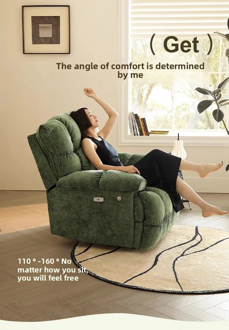 Electric Recliner Chair First-Class Cloud Single Sofa Living Room Multifunctional Lazy Lounge Swivel Recliner Sitting Sleeping