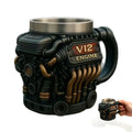 V6 V8 V12 Retro Engine Coffee Mug Stainless Steel Coffee Mug Funny Design Mug Coffee Cup Cocktail Mug Tea Cup For Car Enthusiast