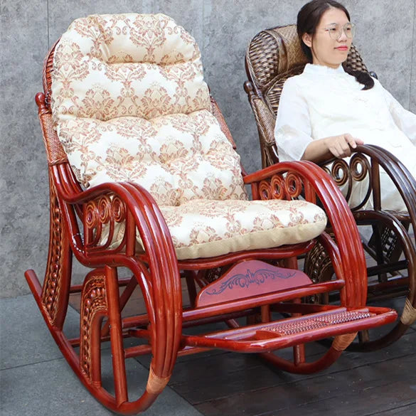 New Chinese rattan chair happy chair factory courtyard elderly rattan sofa