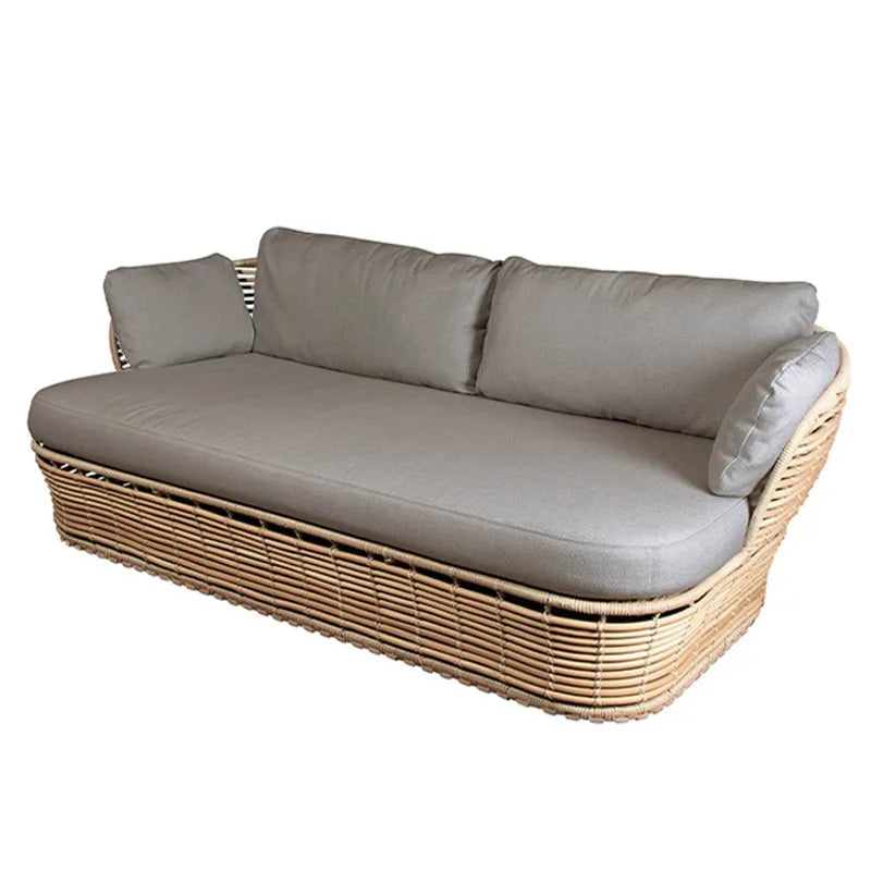 LMM outdoor rattan sofa sun protection waterproof patio balcony garden rattan chair