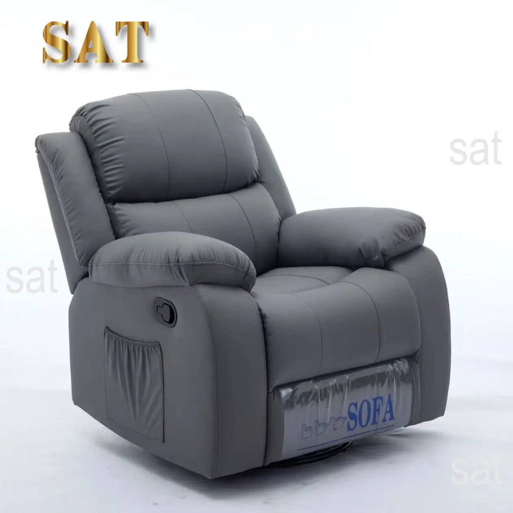 #@Modern Multifunction Electric Leather Recliner Sofa Recliner Sofa With Adjustable Backrest Swirling Single Sofa Chair