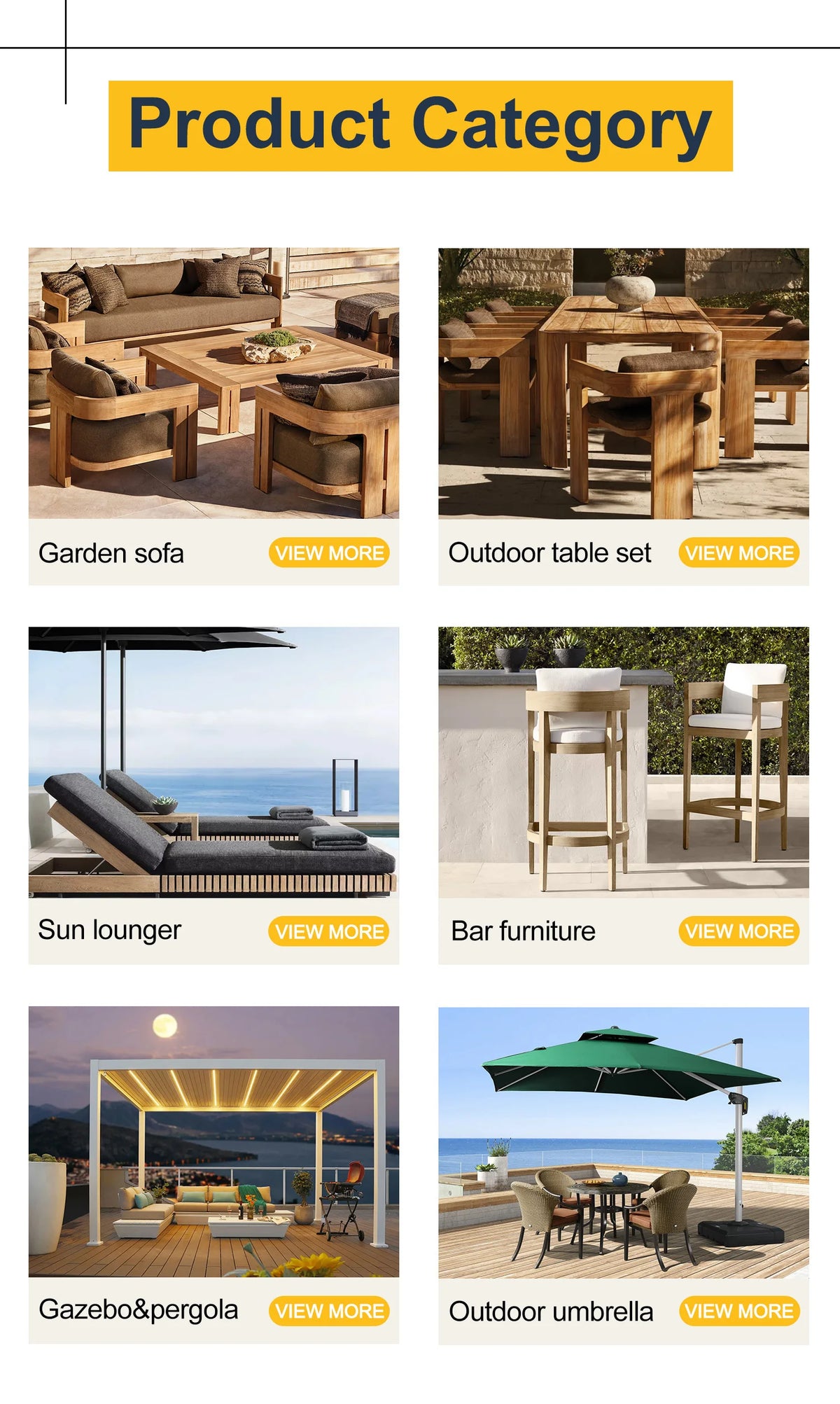 High End Modern Teak Outdoor Sofa Set Modular Luxury Solid Wood Furniture For Residential Patio Garden Relaxation Area
