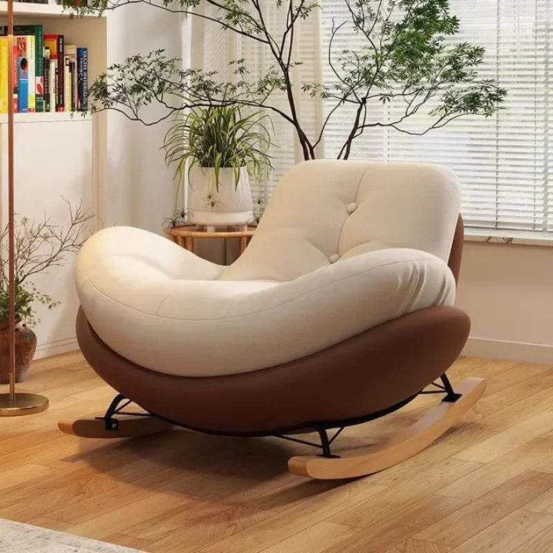 for Internet Celebrity Lazy Sofa Rocking Chair Simple Adult Recliner for Living Room Bedroom Balcony Household Single Sofa