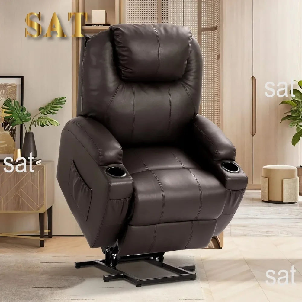 For Power Lift Recliner Chair with Massage, Single Sofa, Home Theater Seating with Heat and Vibration Sofa, Recliner Chair