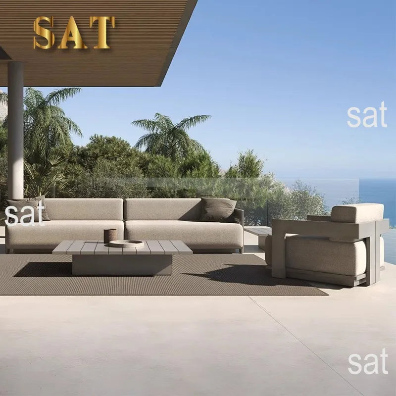 Outdoor Sofa Set Garden Furniture Lounge Chair Durable and Environmentally Friendly Rust-proof Waterproof Aluminum Alloy