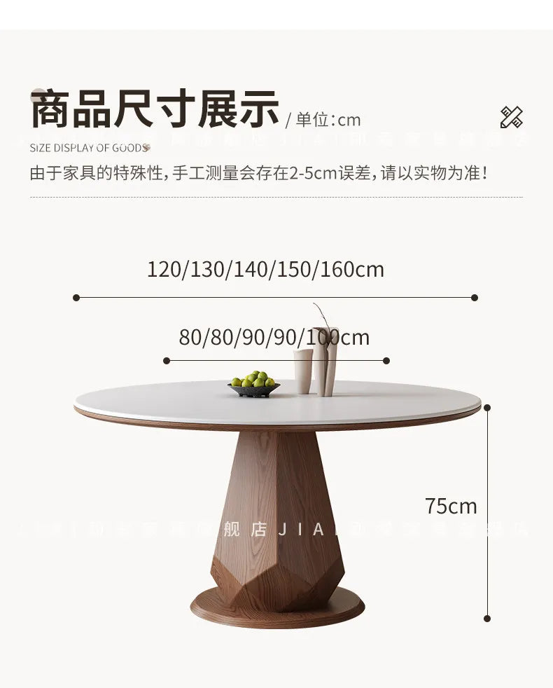 Extra Turntable Dining Table Together Friend Convenience Design Dining Table Modern Simple Home Furniture Mesa De Comedor XY40CZ