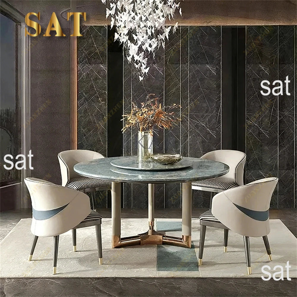 # Furniture Round Marble Dining Table Restaurant Modern Table Set Luxury