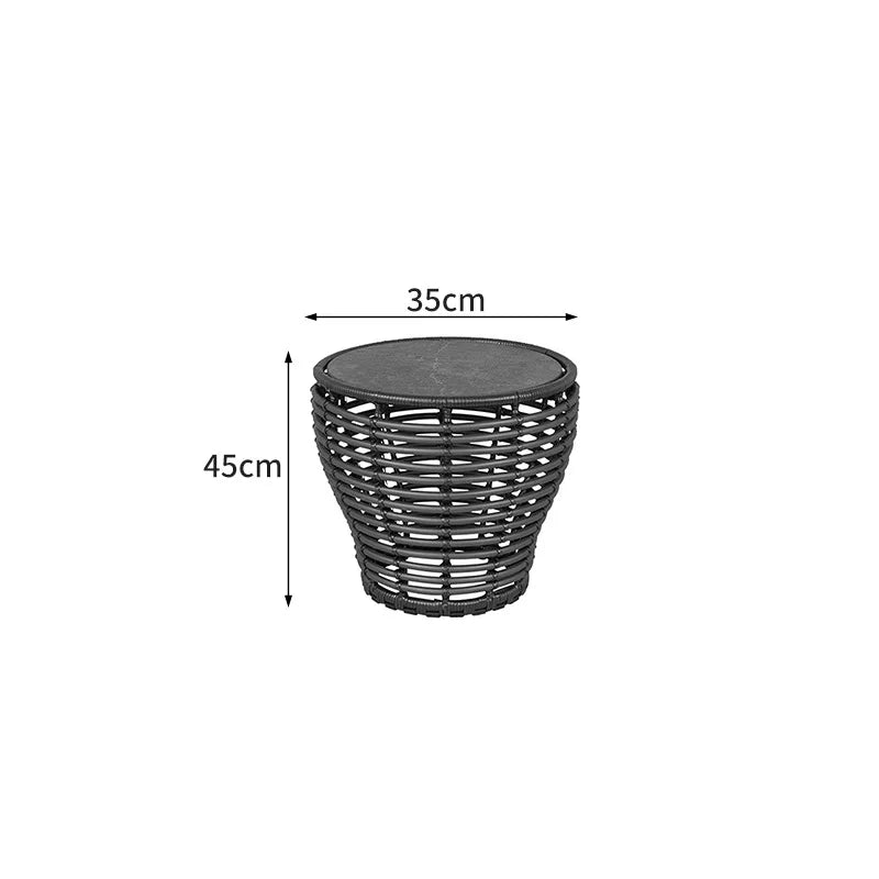 LMM outdoor rattan sofa sun protection waterproof patio balcony garden rattan chair