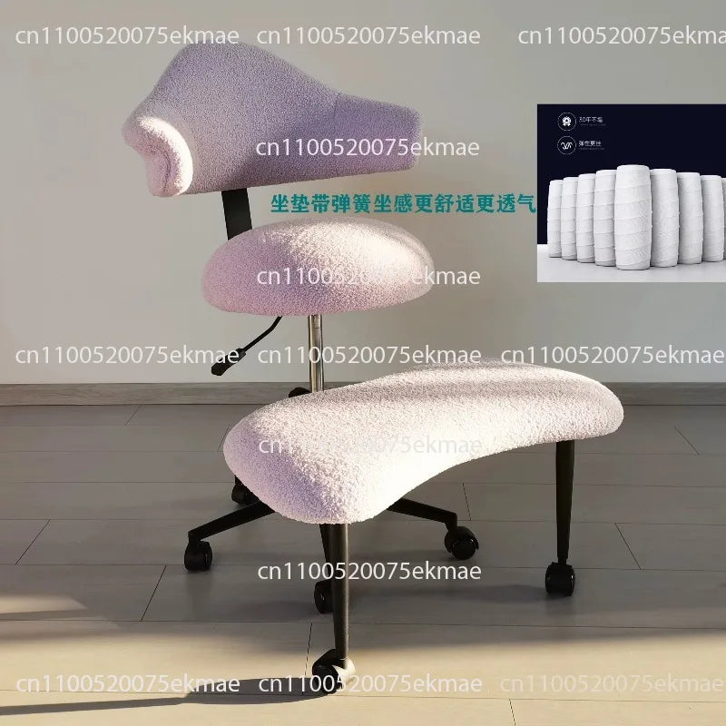 Chair with A Backrest for Sitting for Long Periods Without Getting Tired – A Cross-legged Chair for Use with Dormitory Computer
