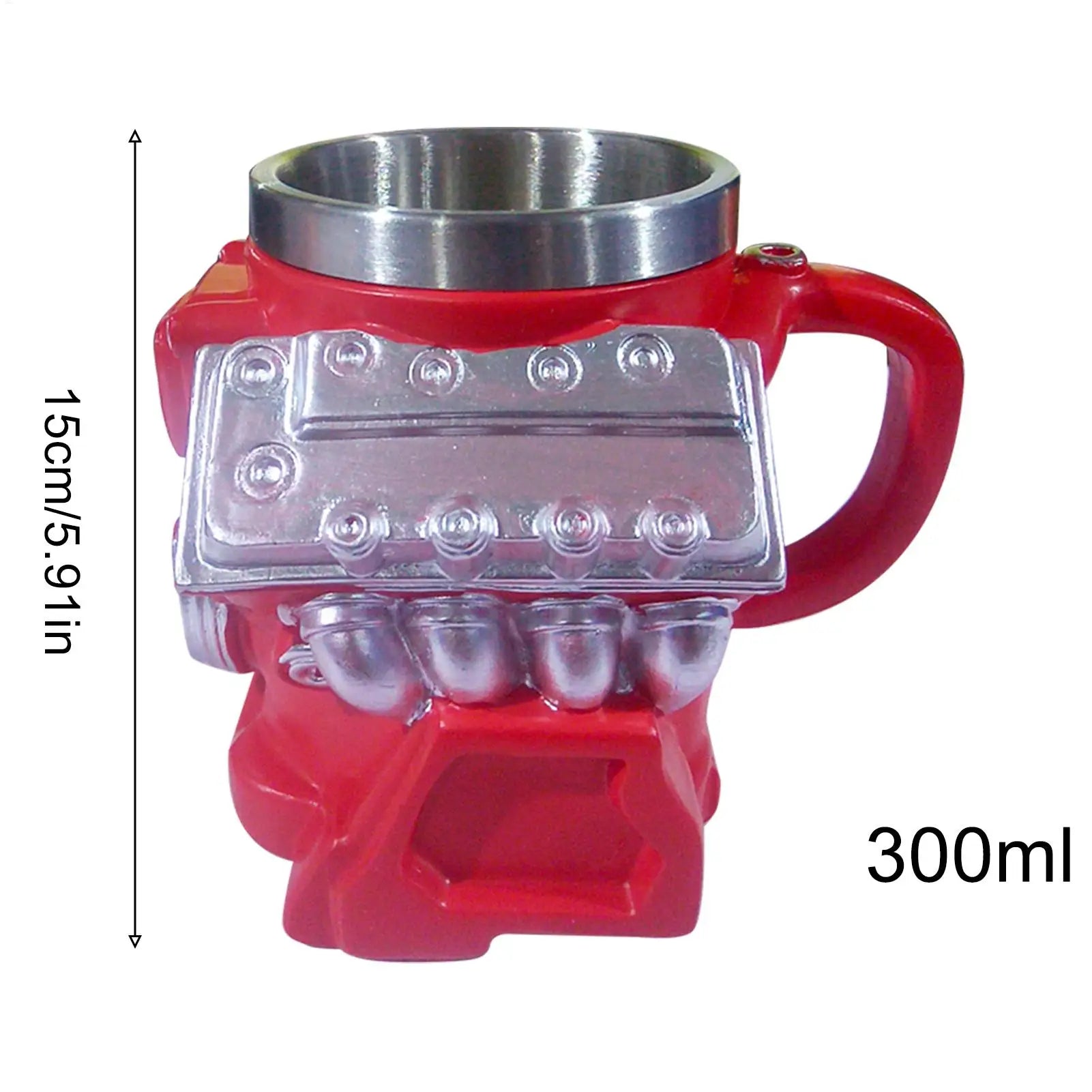 300ML V8 Engine Coffee Mug Milk Cup Art Decoration Mug For Men Car Enthusiasts Lover Mechanics Kitchen Office Home Travel Coffee