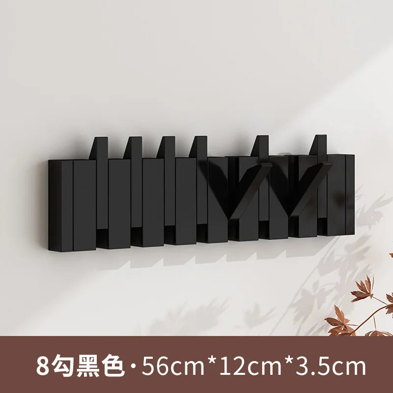 Piano Key Coat Racks Solid Wood Clothes Hanger Bedroom Entrance Wall Hanging Coat Rack Household Hat Bag Collection Furniture