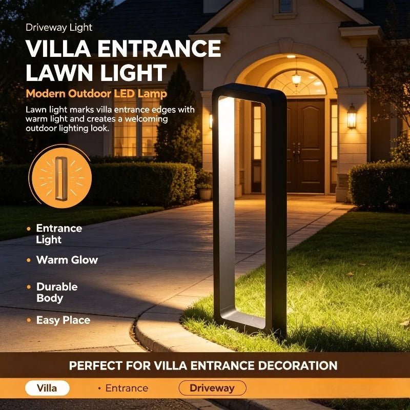 LED Outdoor Door Type Lawn Light Luxury Courtyard Light Waterproof Lawn Light Modern Landscape High Protection Column Light