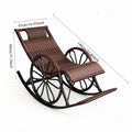 Adult Rattan Rocking Chair, Outdoor Leisure Recliner, Nap Swing Chair for Living Room Balcony Elderly Relaxation