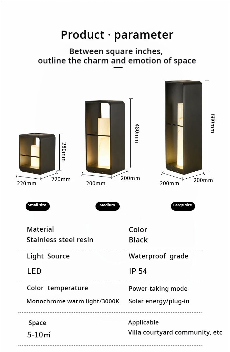 Villa Garden Lawn Light Solar Fashion Outdoor Garden Light Outdoor Landscape Light Waterproof Lawn Light Balcony Floor Light