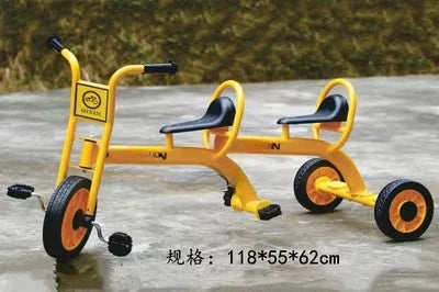 Tricycles, children's two person bicycles, outdoor twin bicycles, three person bicycles, multiple person rotating carts
