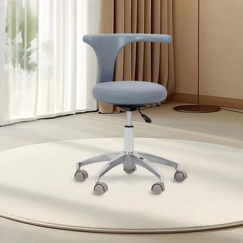 Dental Chair Adjustable Rotating Dental Stool PU Leather Clinic Bar Stool