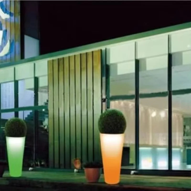 Luminous light outdoor led lighting flower plant pot color-changing  garden flower t water proofhome furniture pot