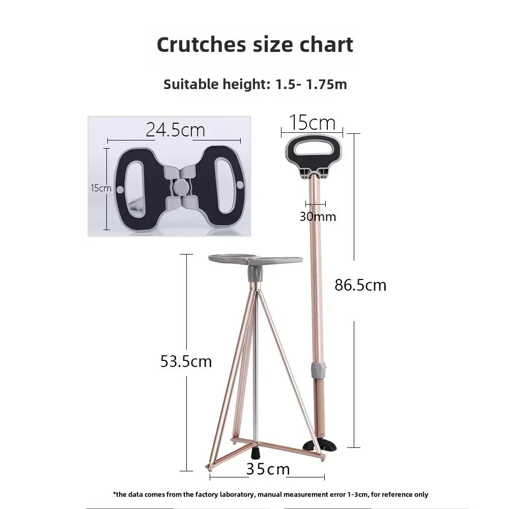 Elderly crutches Multifunctional cane chair Non-slip portable stool Light walker