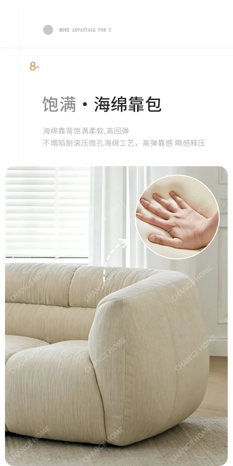 Chenille Fabric Sofa Modern Fashion Minimalist Lounge Couch Luxury Modern Full Size Frame Hotel Couch Furniture Living Room