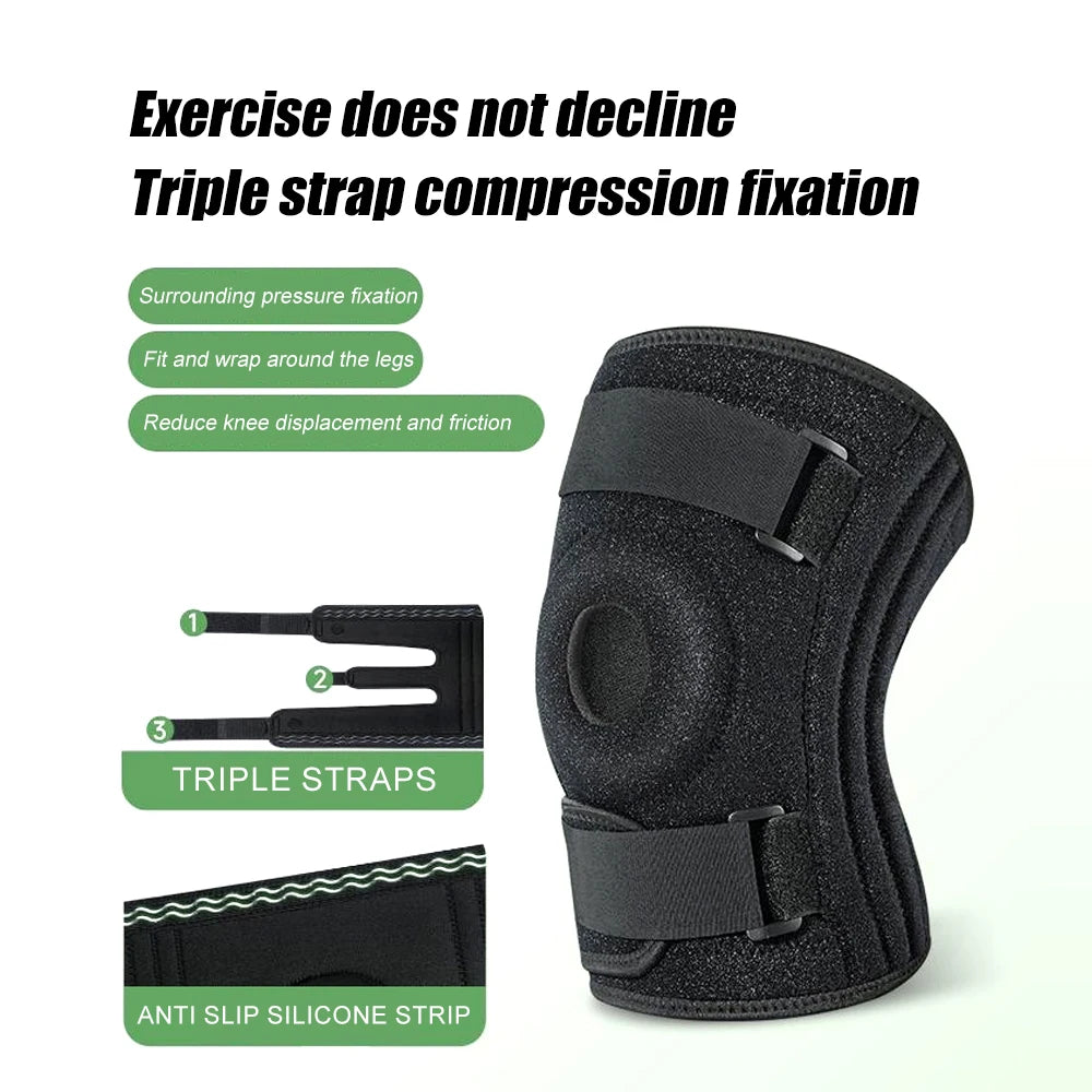 1PC Knee Brace for Men &Women - Adjustable Patella Compression Knee Support for Arthritis,Plus Size Knees Brace Side Stabilizers