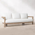 Outdoor solid wood sofa, garden terrace, hotel, homestay, balcony designer, outdoor leisure furniture combination
