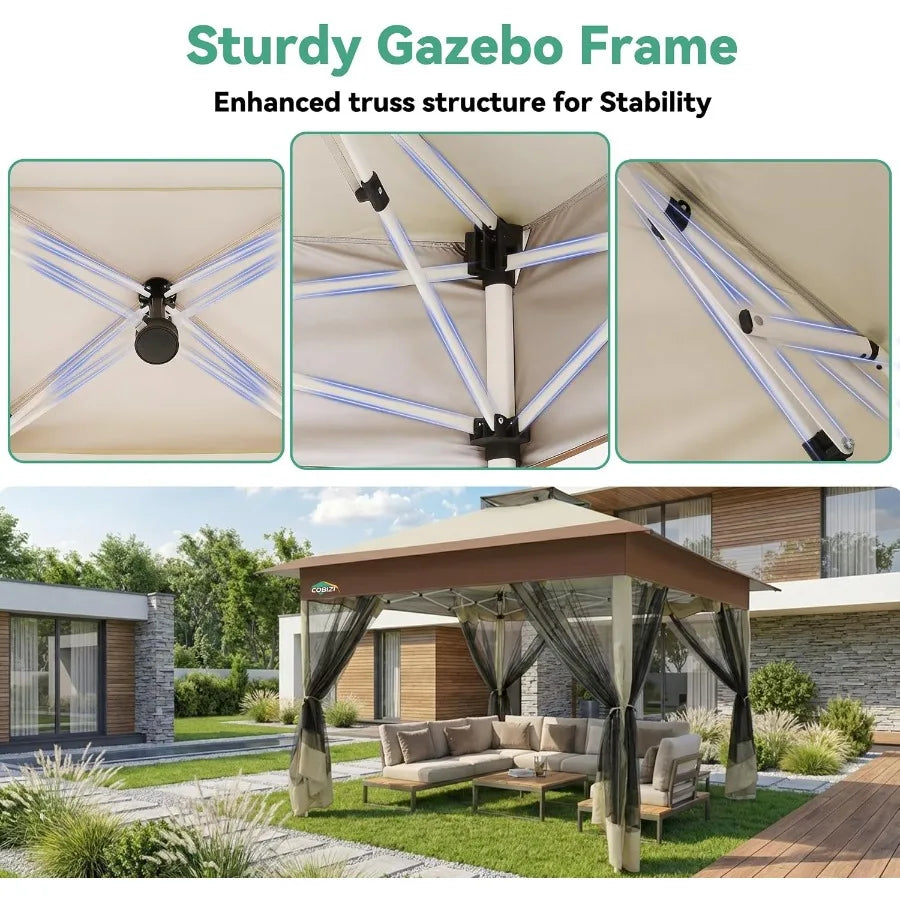 Feet Pop up Gazebo on Clearance - Outdoor pop up Canopy Tent, carpas para Patio, Shelter - Screen Tents with Portable Carry Bag