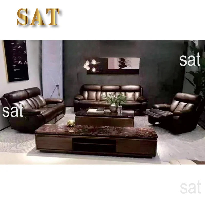 &Italian Modern Electric Functional Office Sofa Set Leisure Living Room Furniture Smart Luxury Leather Recliner Lounge Sofas