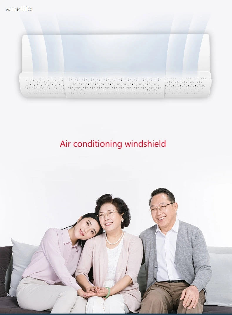 vanzlife Air conditioner wind shield anti direct blowing outlet wind shield hood air conditioning baffle wall mounted universal
