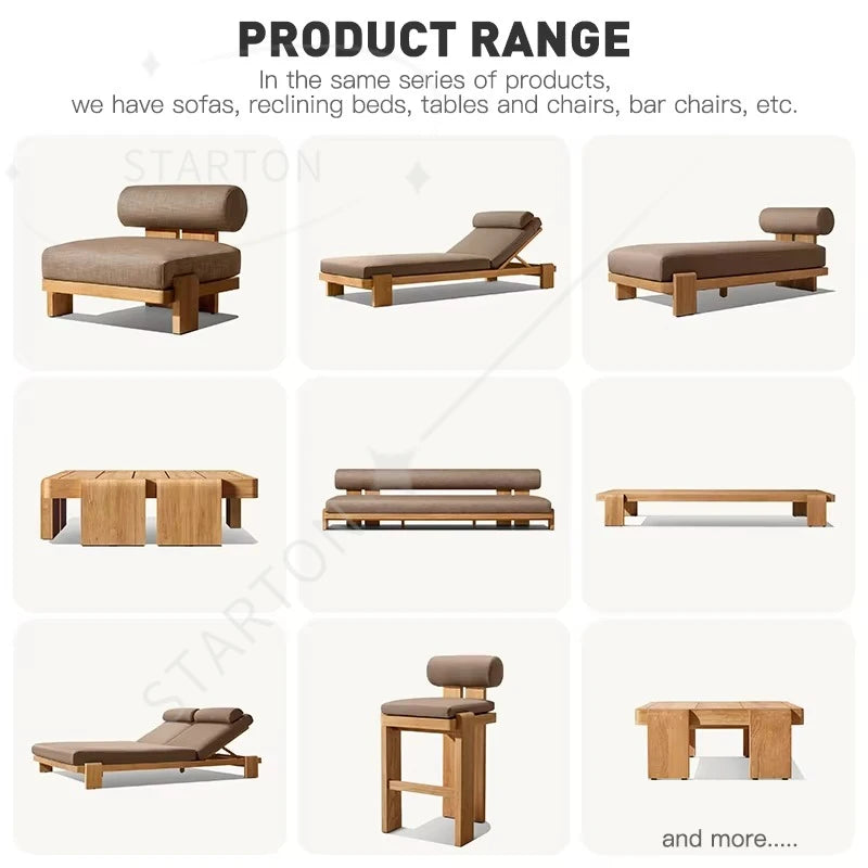 Hotel Patio Garden Sofa Set Teak Outdoor Teak Wooden Sofa Outdoor Furniture Solid Teak Sofa Set