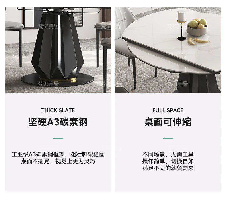 Restaurant White Dining Tables Nordic Design Italian Extensible Folding Table Set 4 Chairs Kitchen Mesas De Comedor Furniture