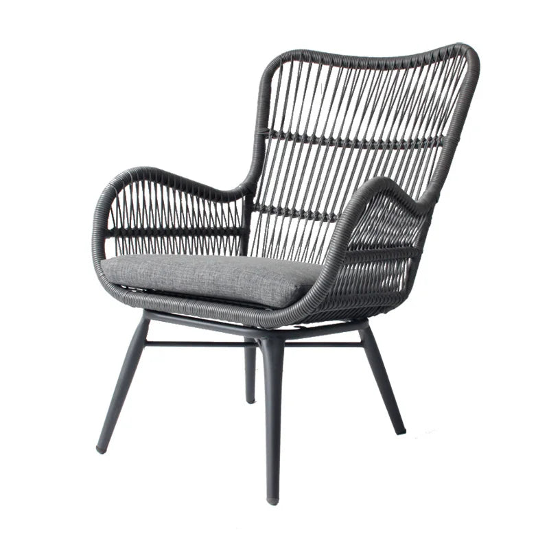Rattan Chair Three Piece Set Balcony Table Modern Outdoor Furniture Combination Armrest Single Rattan Sofa Outdoor Chairs