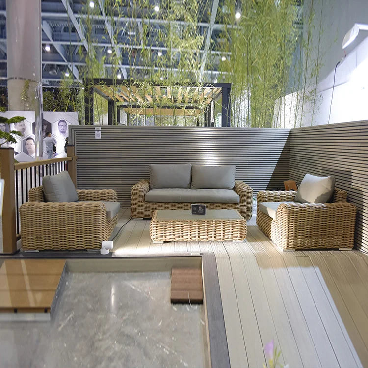 Modern Outdoor Leisure Comfortable Weaving Woven Rattan Sofa