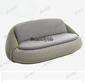 Nordic outdoor aluminum alloy sofa courtyard villa sofa single waterproof homestay outdoor rattan combination