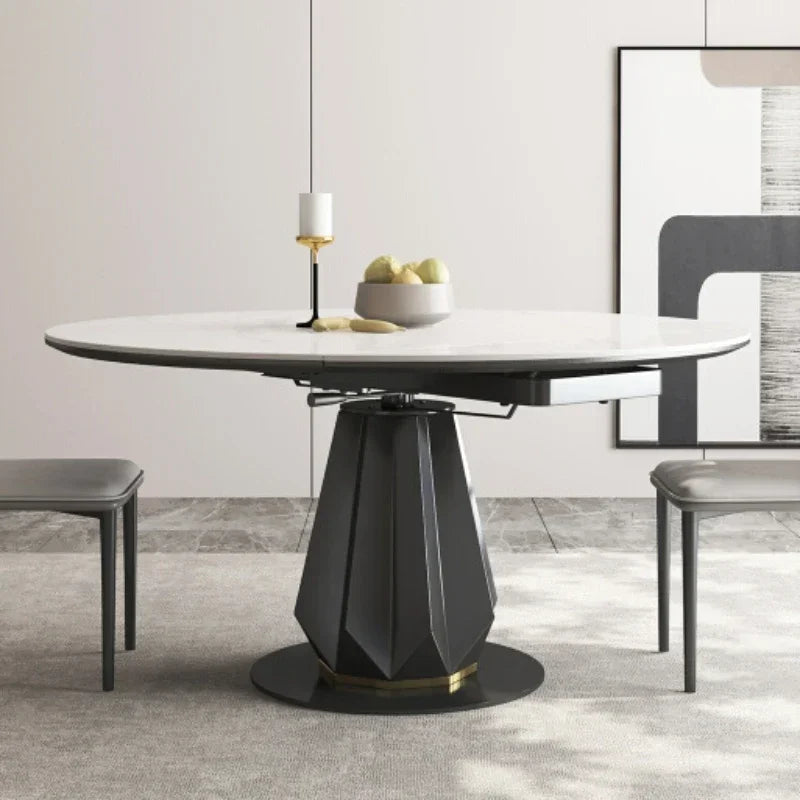Dinning  Muebles Sedentary Room Oval Dining Table Rectangular Round Kitchen Extendable Designer Restaurant Tables
