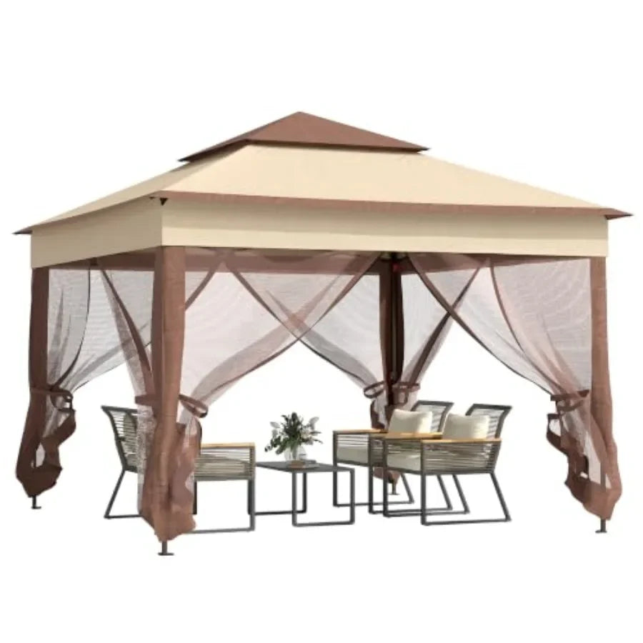 11' x 11' Pop Up Canopy w/Removable Zipper Netting
