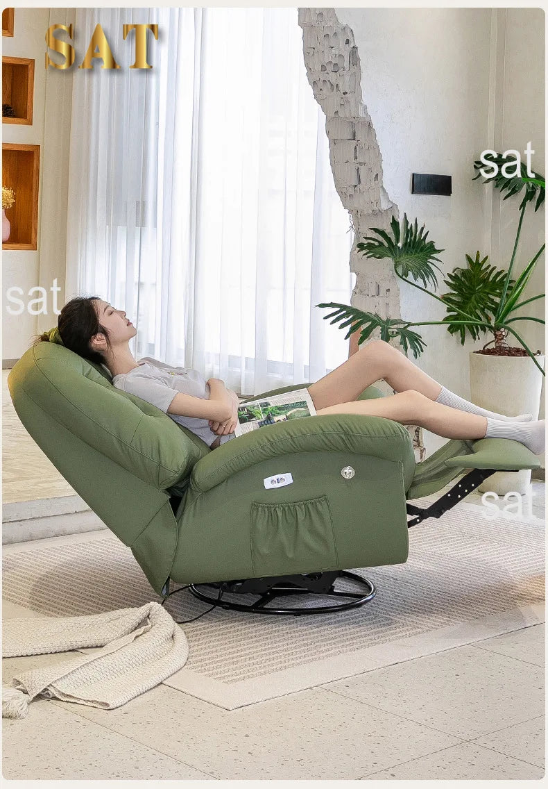 !@Modern Single Lazy Rocker Recliner Chair for Home Dining Bedroom Hotel Manual Adjustment Multifunction Living Room Furniture