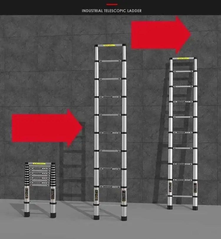 Alloy Telescopic Step Ladder Multi-functional Lifting Engineering Stairs Thickened Herringbone Ladders Folding Stairs