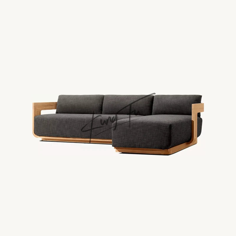 Teak Wood Outdoor Furniture Combination Sofa Set Garden Courtyard Garden Hotel Apartment