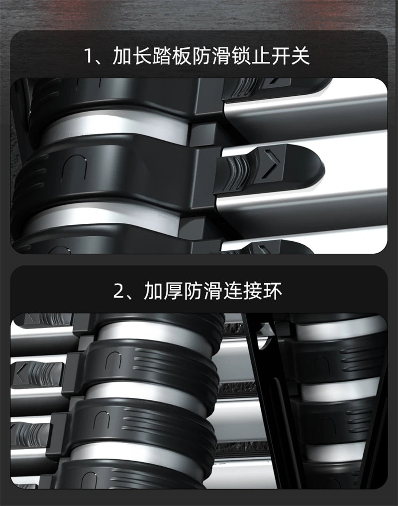 Aluminum Alloy Telescopic Ladder Thickened Stainless Steel Step Ladders Folding Lift Herringbone Ladder Home Portable Ladder B Y