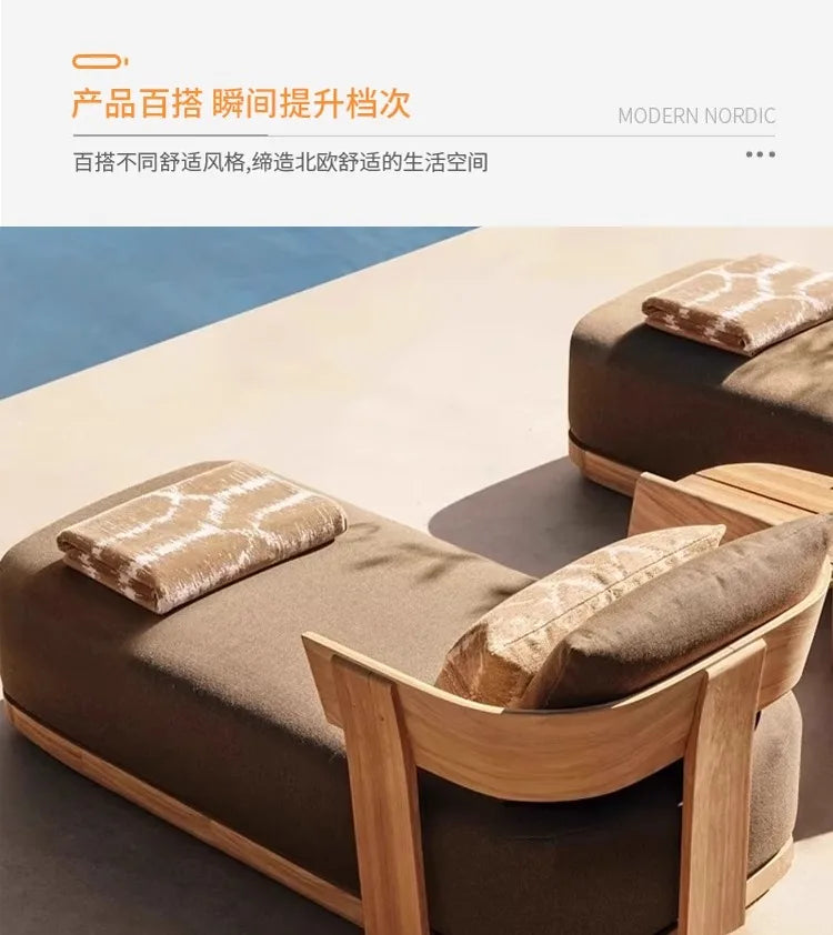 Outdoor Rainproof and Sunscreen Sofa Courtyard Villa Sunroom Hotel Balcony Outdoor Outdoor Outdoor Combination Furniture