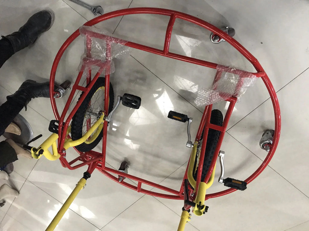 Square spin bike Double spin bike Ice and land dual-purpose spin bike