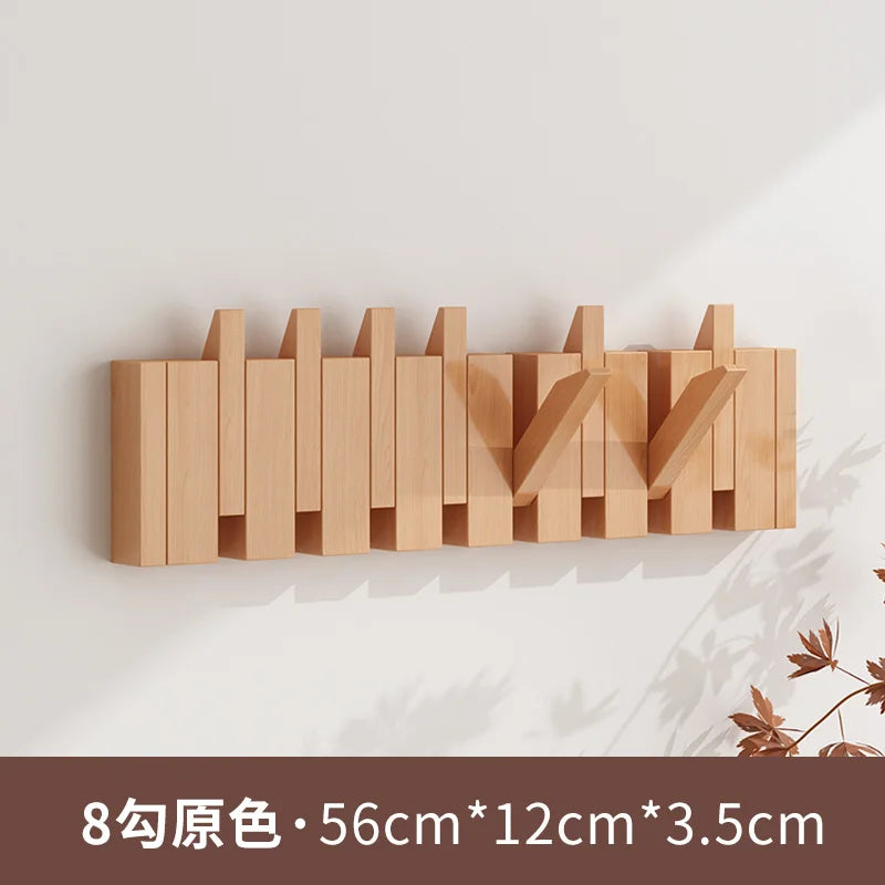 Piano Key Coat Racks Solid Wood Clothes Hanger Bedroom Entrance Wall Hanging Coat Rack Household Hat Bag Collection Furniture