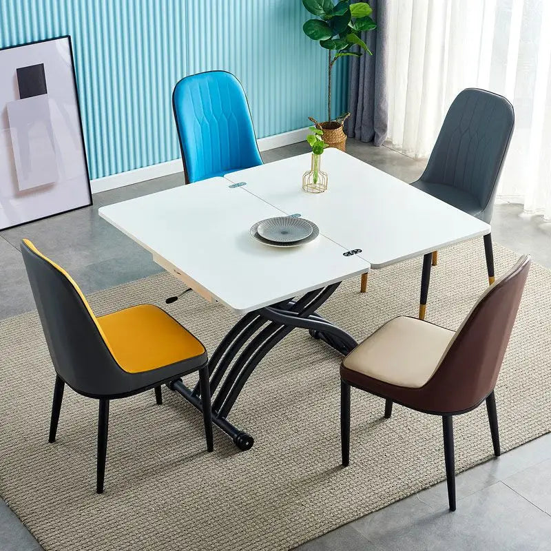 Lifting coffee table folding telescopic household dining table dual-purpose creative simple small apartment living room