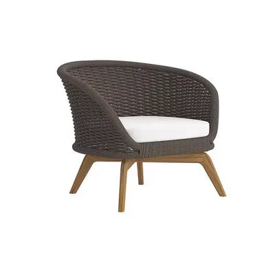 High-grade teak outdoor sofa courtyard rattan chair sofa combination leisure villa garden balcony single rattan rocking chair